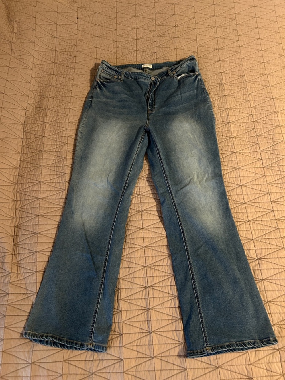 78&Sunny Classic Mid Blue Flare Jeans - Wide Leg Denim